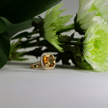 Load image into Gallery viewer, Citrine and Diamond Ring