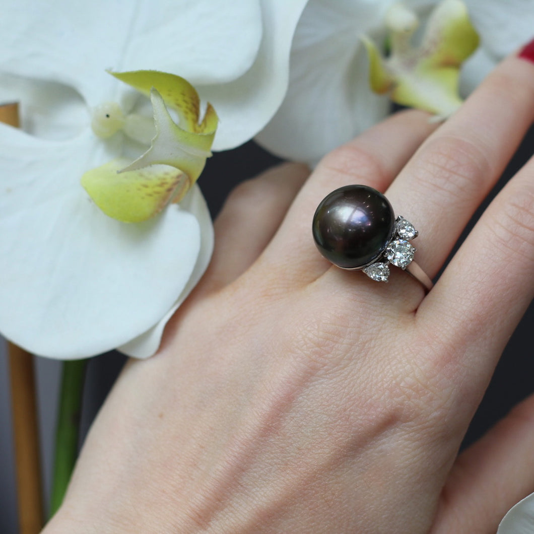 17mm Tahitian Mushroom Pearl Ring