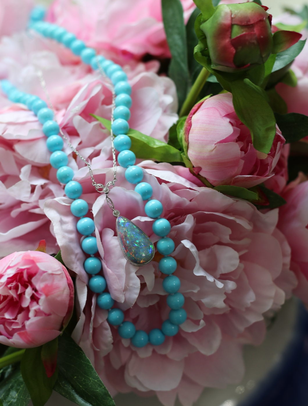 GIA Certified Turquoise Necklace