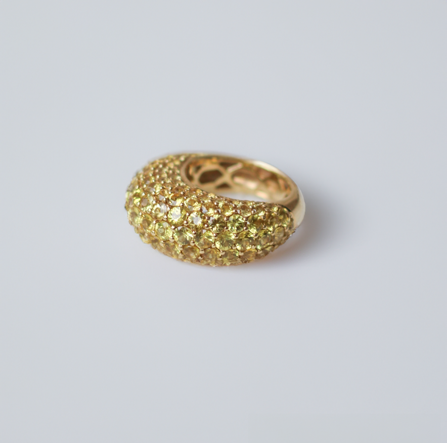 Yellow Sapphire Dome Ring