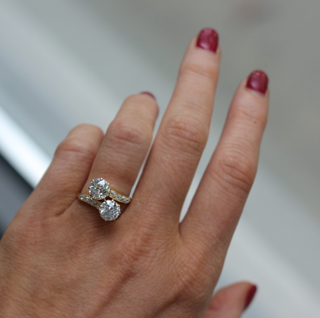 Antique Toi Et Moi Diamond Ring