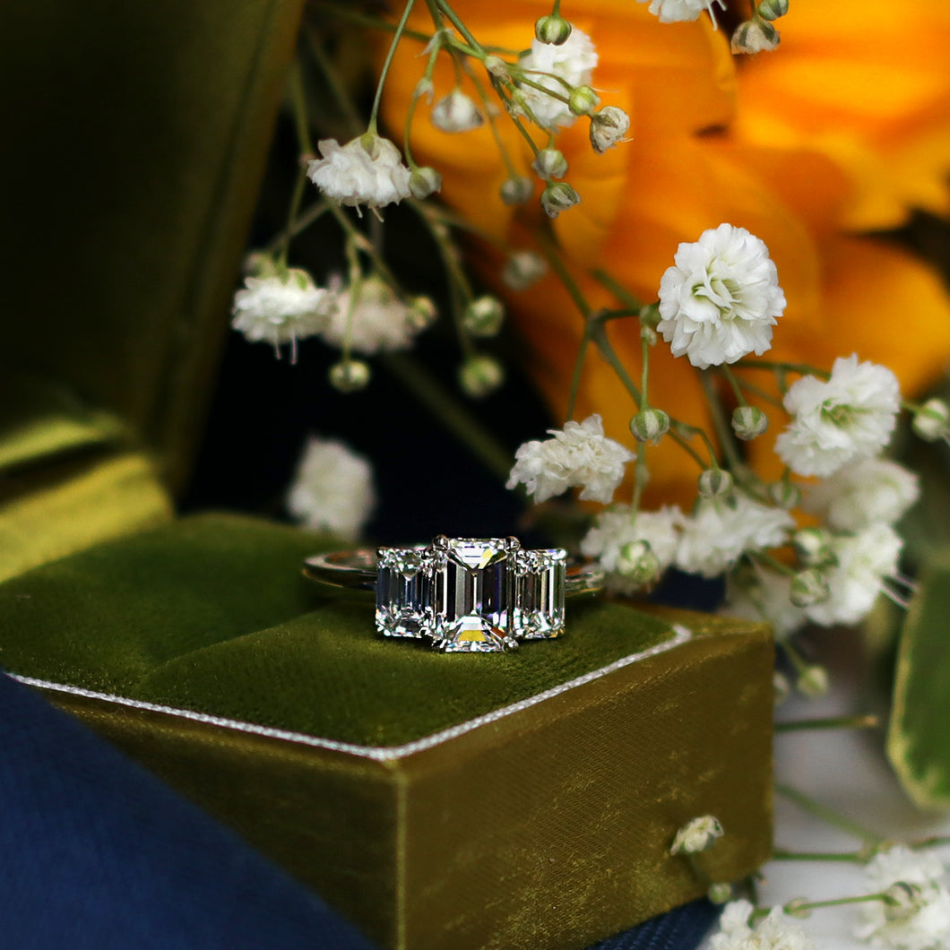 Platinum GIA 1.20ct Emerald Cut Diamond Ring