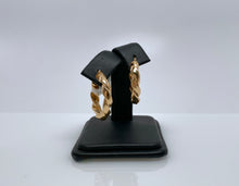 Load image into Gallery viewer, Vintage 14kt Yellow Gold Twist Hoop Earrings
