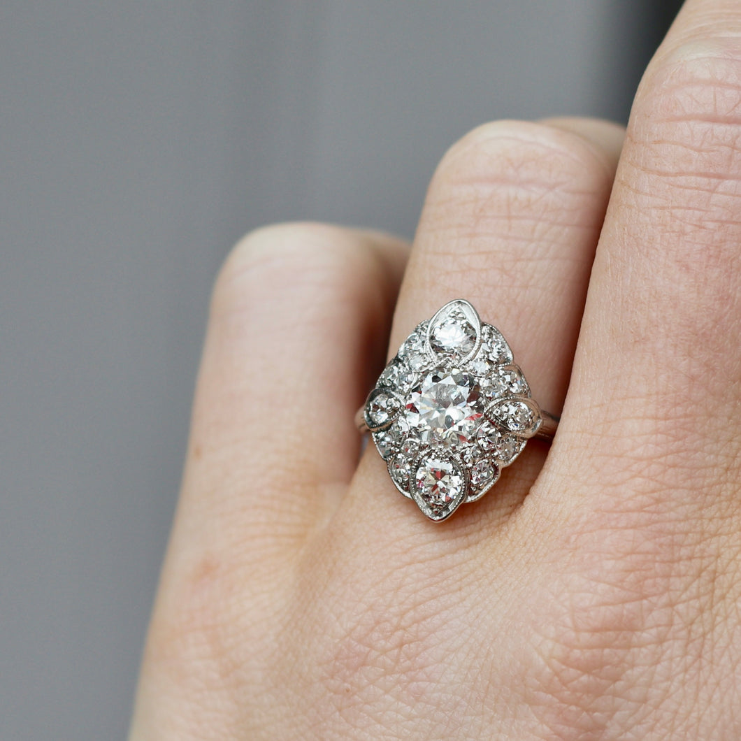 Old European Cut Diamond Antique Ring