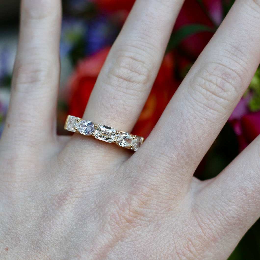 Mixed Cut 5 Stone Diamond Band