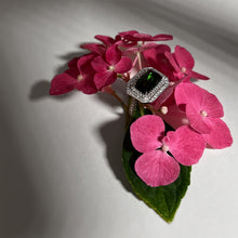 Load image into Gallery viewer, Custom Platinum Green Tourmaline and Diamond Ring

