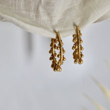 Load image into Gallery viewer, Yellow Gold Diamond Drop Hoops
