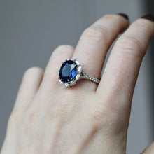 Load image into Gallery viewer, 7.20ct Blue Sapphire Ring
