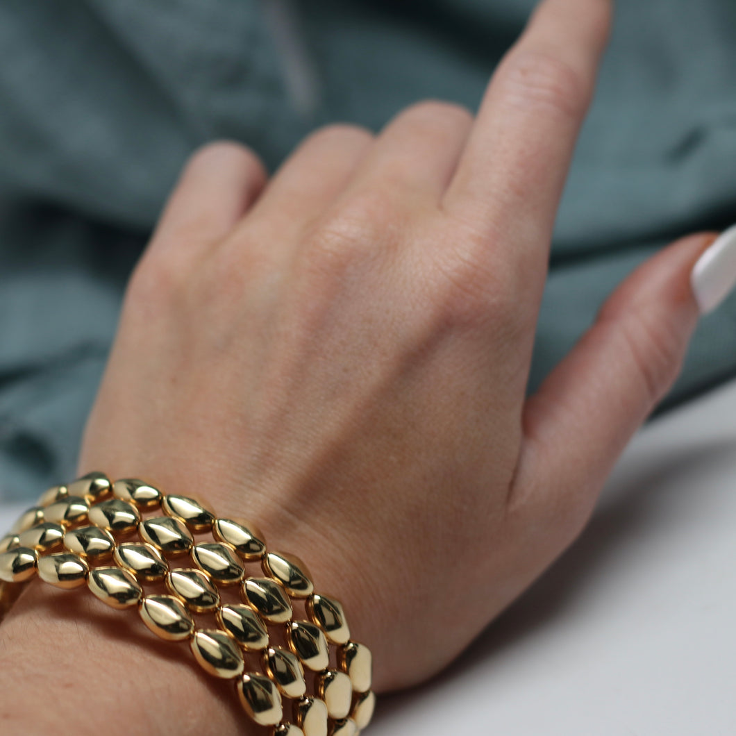 18k Yellow Gold Italian Cuff