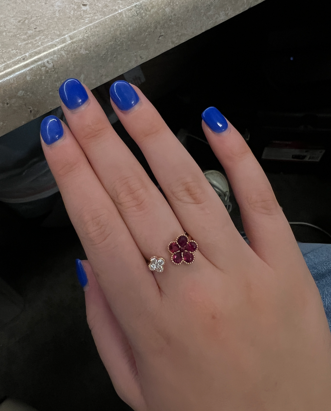 Ruby Flower Ring