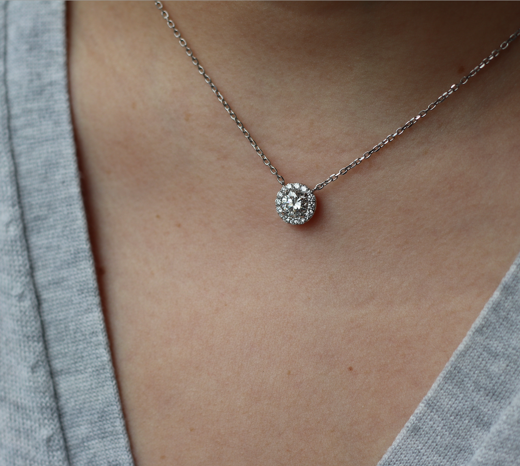 Custom Jordan Clines Platinum Diamond Necklace