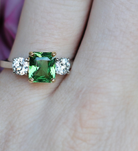 Load image into Gallery viewer, 2.12ct Radiant Tsavorite Garnet Ring
