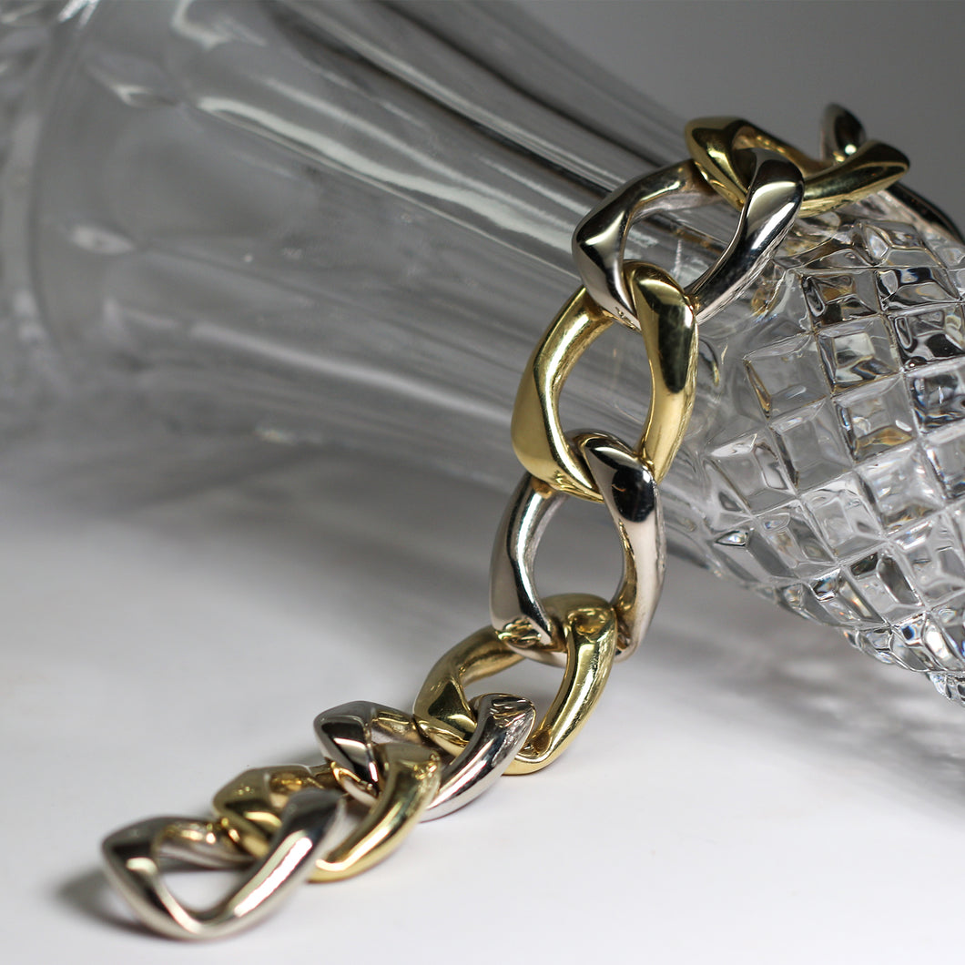 Vintage 18kt Two Tone Gold Bracelet