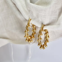Load image into Gallery viewer, Yellow Gold Diamond Drop Hoops
