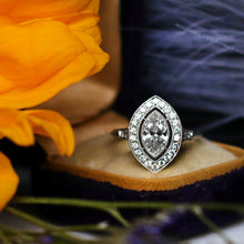 Load image into Gallery viewer, Platinum GIA 1.03ct Marquise Diamond Ring
