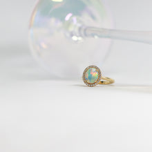 Load image into Gallery viewer, Custom Australian Opal and Diamond Ring
