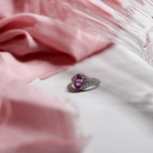 Load image into Gallery viewer, Custom Pink Sapphire and Diamond Ring

