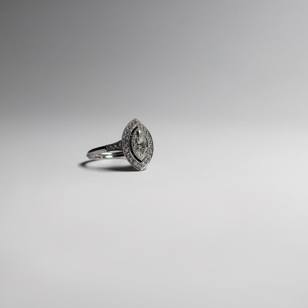 Custom 1ct Marquise Cut Diamond Ring