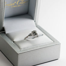Load image into Gallery viewer, Three Stone Round and Pear Cut Diamond Ring
