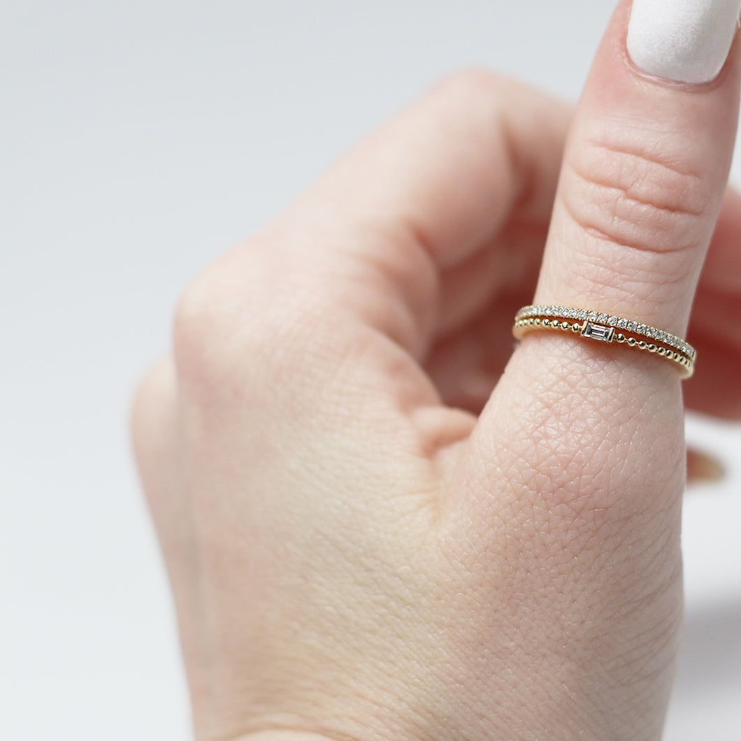 Stack Baguette Diamond Band