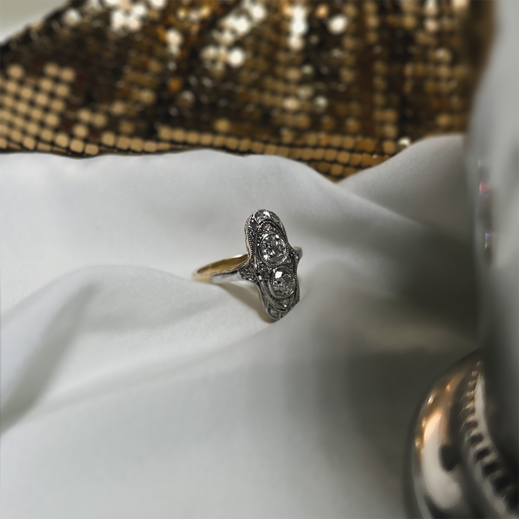Edwardian Two Tone Diamond Ring